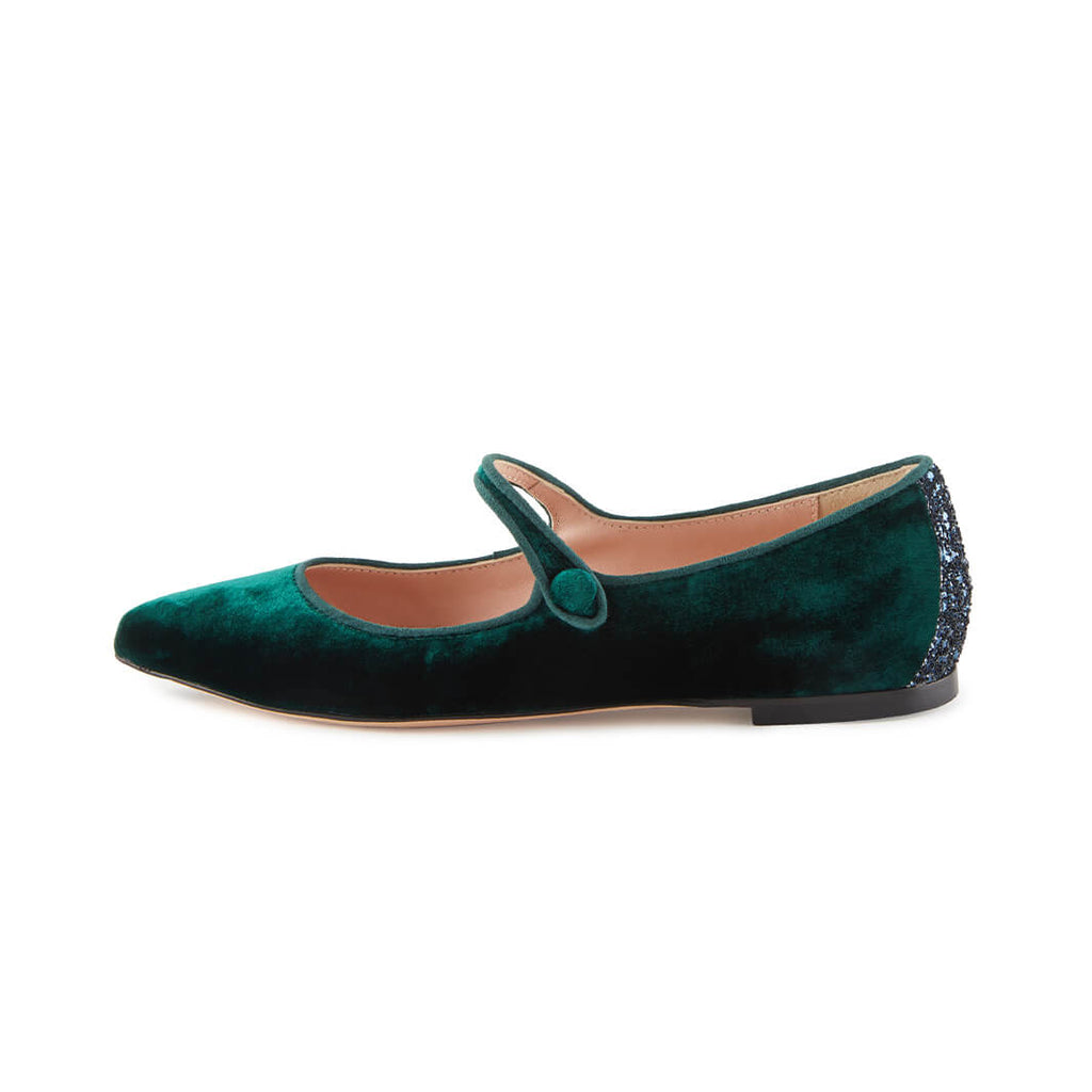 Green flat shoes hotsell