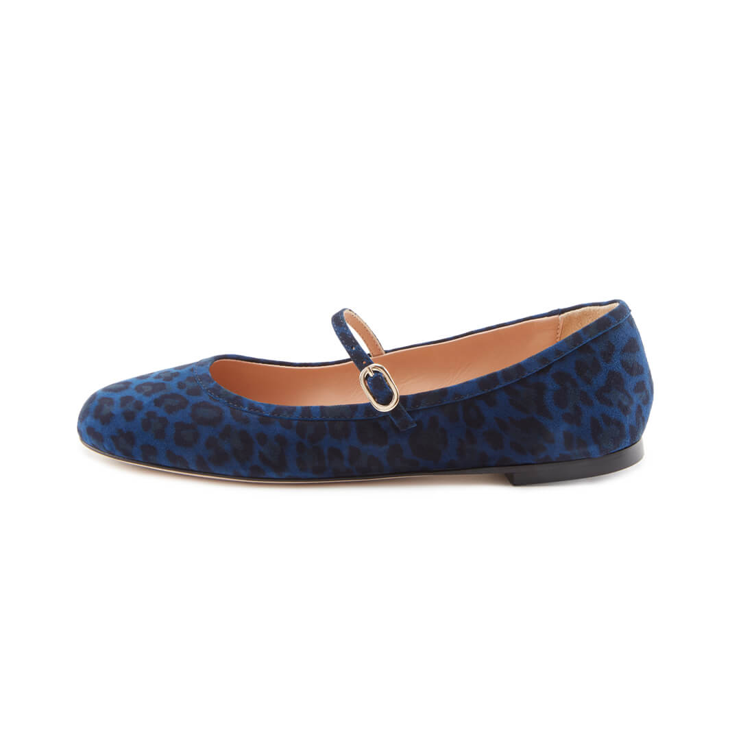 Ballerine Animalier Blu